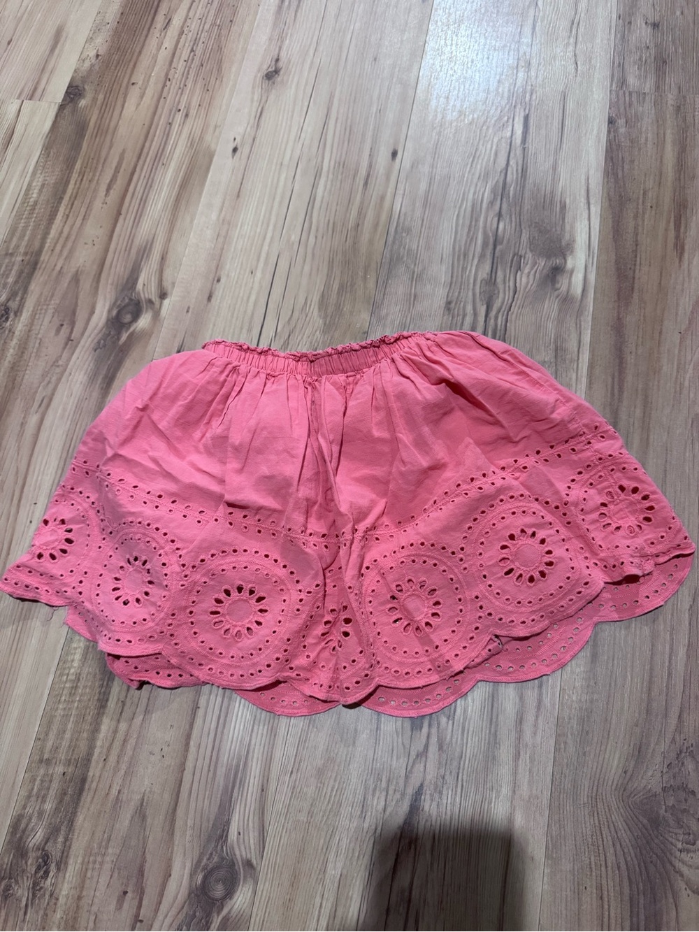 H&M Coral Eyelet Scalloped Hem Kids Skirt
